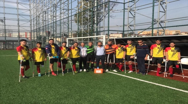 Melikgazi Belediyesinin ampute futbolcularında farklı galibiyet sevinci