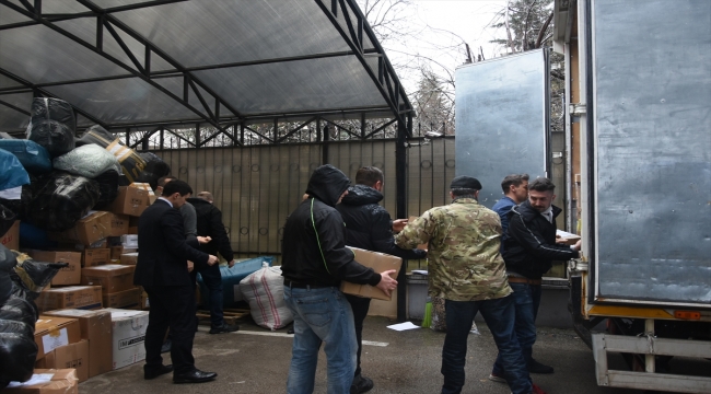 Ukrayna için toplanan yardım malzemeleri Ankara'dan yola çıktı